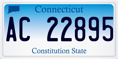 CT license plate AC22895