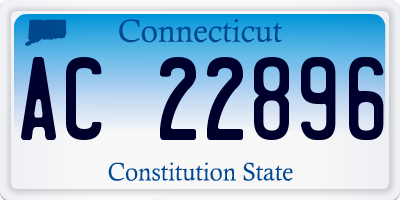 CT license plate AC22896