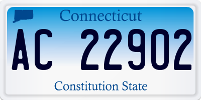 CT license plate AC22902