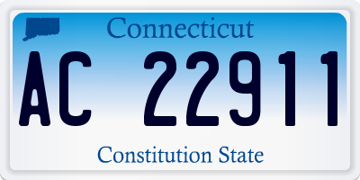 CT license plate AC22911