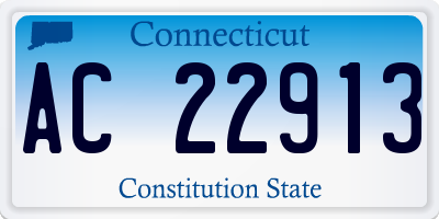 CT license plate AC22913