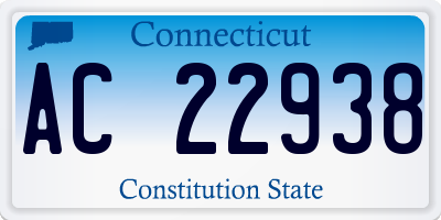 CT license plate AC22938