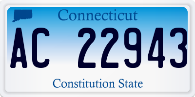 CT license plate AC22943