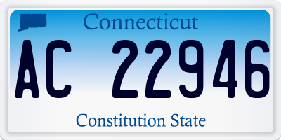 CT license plate AC22946