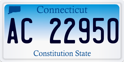 CT license plate AC22950