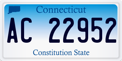 CT license plate AC22952
