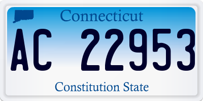 CT license plate AC22953
