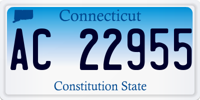 CT license plate AC22955