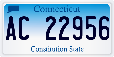 CT license plate AC22956