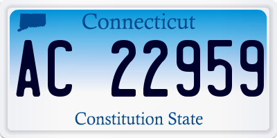 CT license plate AC22959