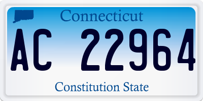 CT license plate AC22964