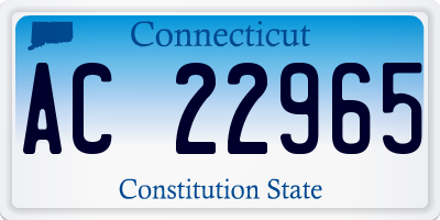 CT license plate AC22965