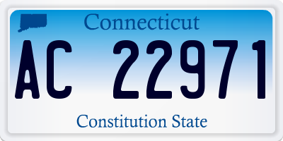 CT license plate AC22971