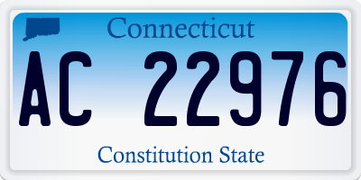 CT license plate AC22976