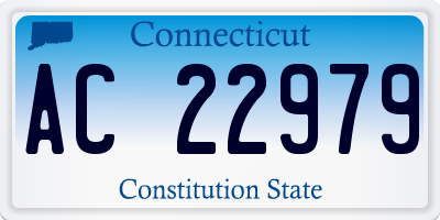 CT license plate AC22979