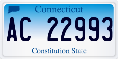 CT license plate AC22993