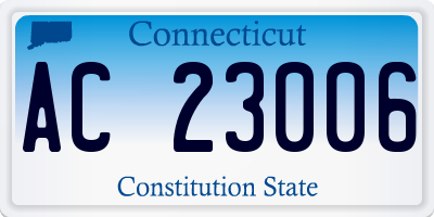 CT license plate AC23006