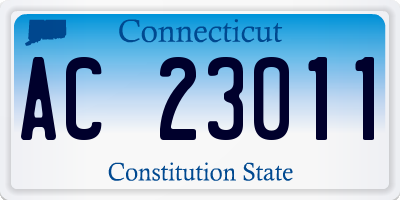 CT license plate AC23011