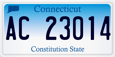 CT license plate AC23014