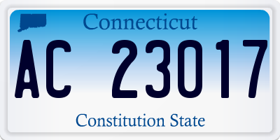 CT license plate AC23017