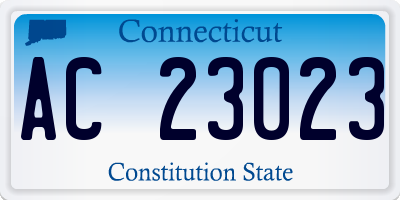 CT license plate AC23023
