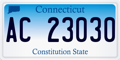 CT license plate AC23030