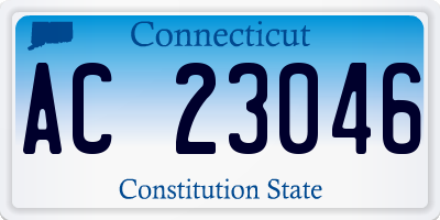 CT license plate AC23046