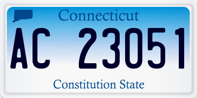 CT license plate AC23051