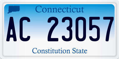 CT license plate AC23057
