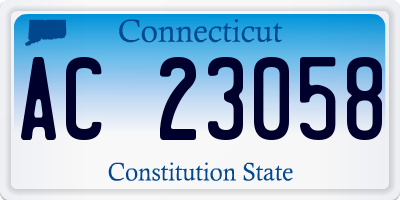 CT license plate AC23058