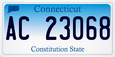 CT license plate AC23068