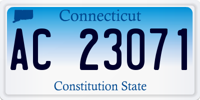 CT license plate AC23071