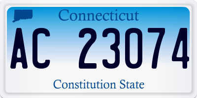CT license plate AC23074