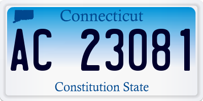 CT license plate AC23081