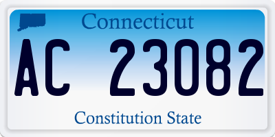 CT license plate AC23082
