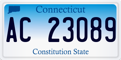 CT license plate AC23089