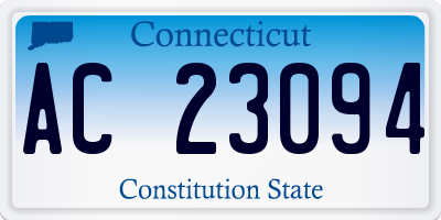 CT license plate AC23094