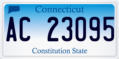 CT license plate AC23095