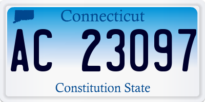 CT license plate AC23097