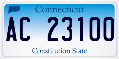 CT license plate AC23100