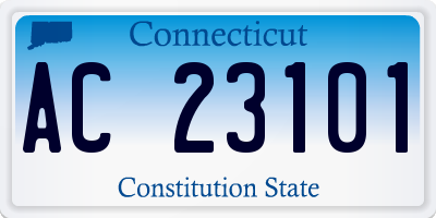 CT license plate AC23101