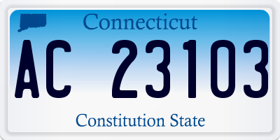 CT license plate AC23103