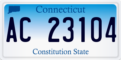 CT license plate AC23104