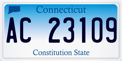 CT license plate AC23109