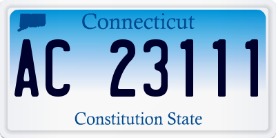 CT license plate AC23111