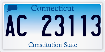 CT license plate AC23113