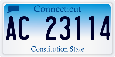 CT license plate AC23114