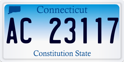 CT license plate AC23117