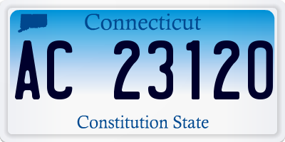 CT license plate AC23120