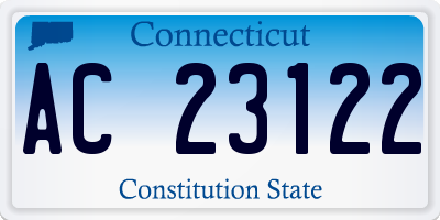 CT license plate AC23122